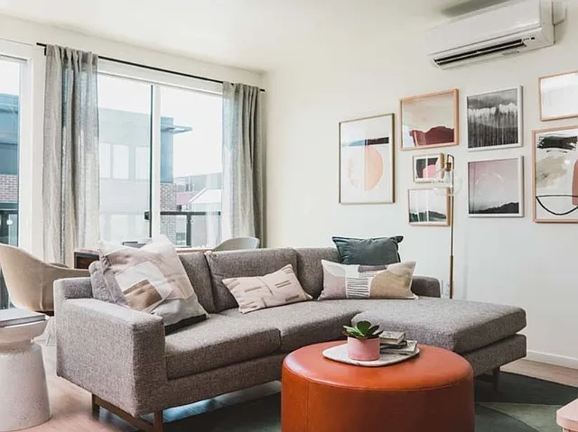 Cross-functional living space with large windows for plentiful natural light