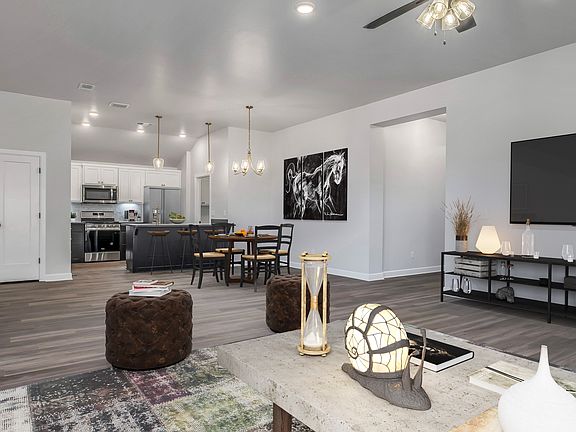 Living Room, Breakfast Area Kitchen