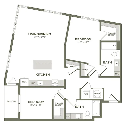 Floor plan 2 Bed Type 2
