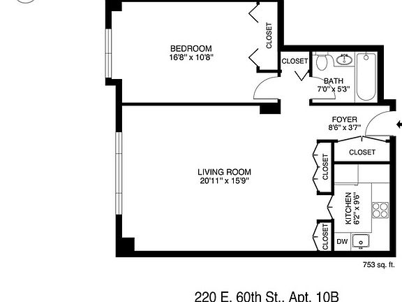 3rd image of 220 E 60th St APT 10B