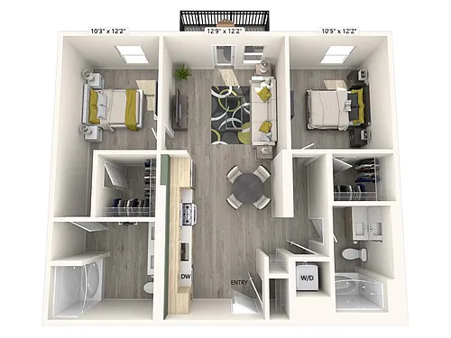 Floor plan BM2-FinishI-1025sf