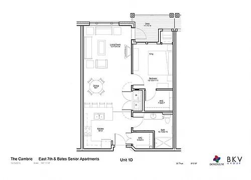 Floor plan One Bedroom D