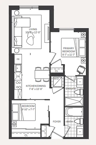 Floor plan Two Bedroom
