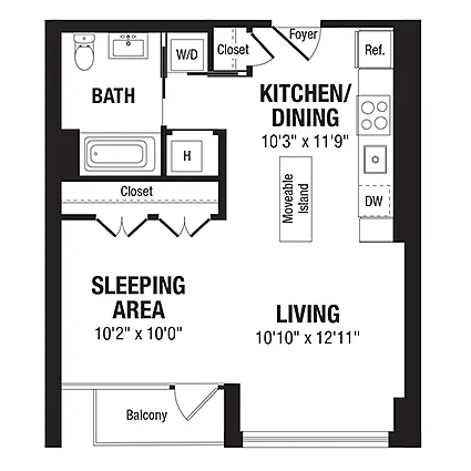 Floor plan Studio-S2