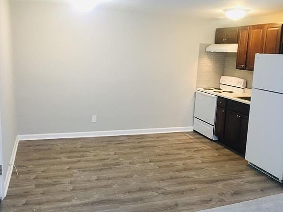Eat in Kitchen with new cabinets and new flooring
