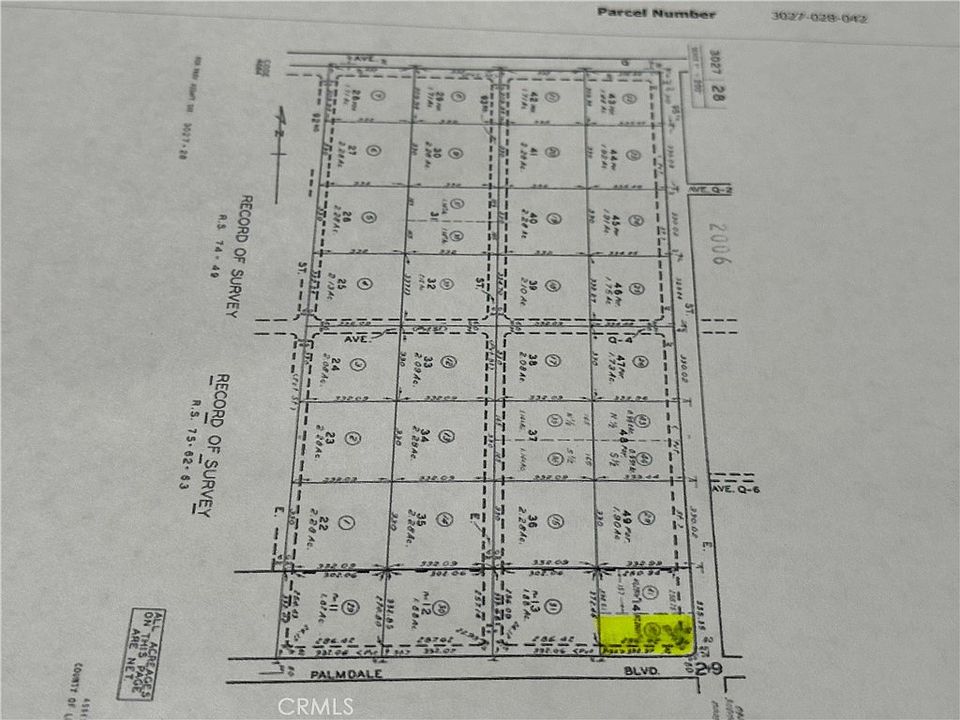 1st image of 0 Vac Corner Palmdale Boulevard Pav 95th St #14
