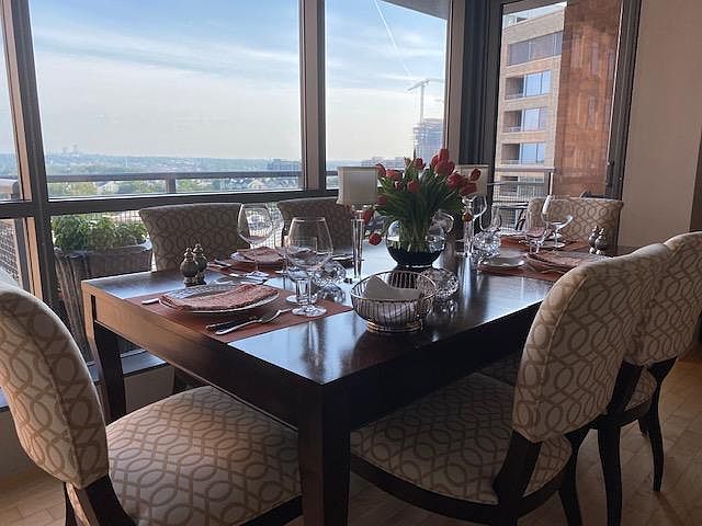 Dining Room Table with Cathedral View