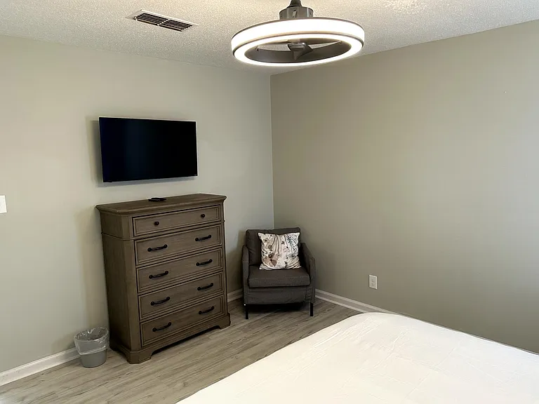 Sitting area with smart screen T.V.
