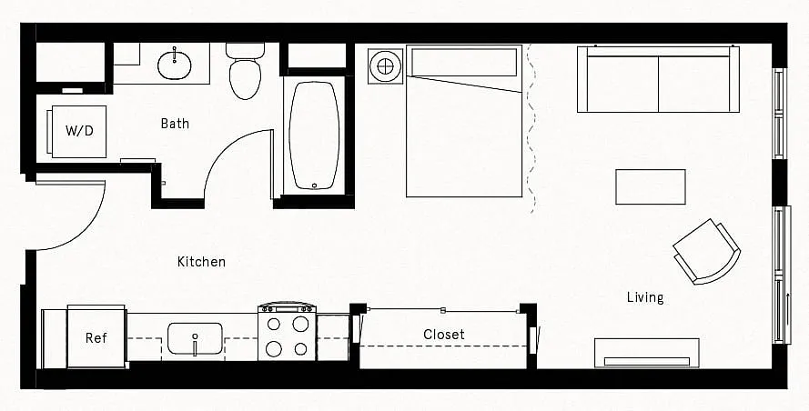 Floor plan Studio-A6