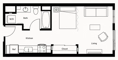 Floor plan Studio-A6