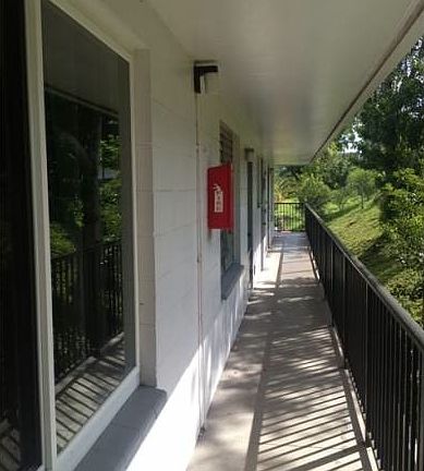Walkway to unit