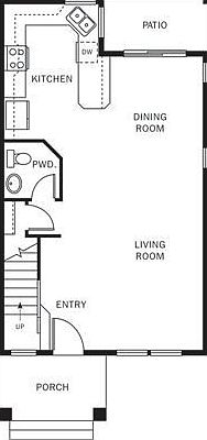 Floor plan of first floor, but mine has the porch that goes across the whole front.