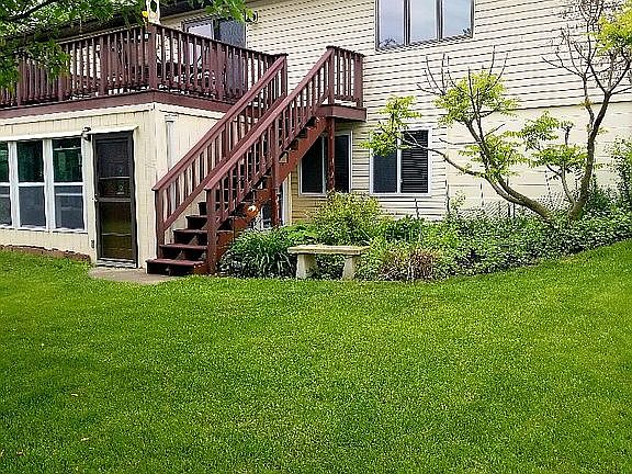 Backyard with 3 season view