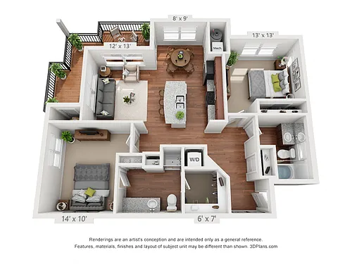 Floor plan Two Bedroom