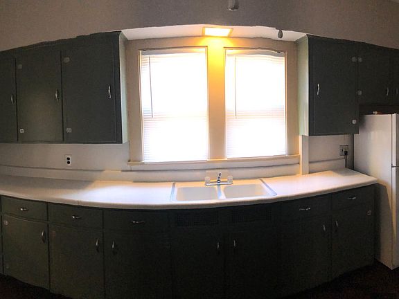 Kitchen cabinets and deep double bowl sink