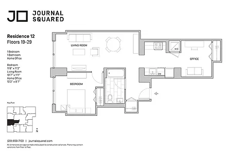 Floor plan 1 Bed + | 1 Bath - 1