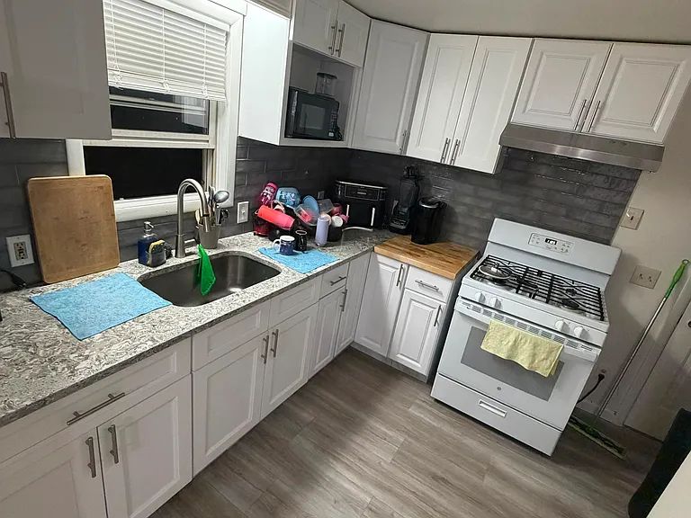 Newly updated kitchen with gas stove