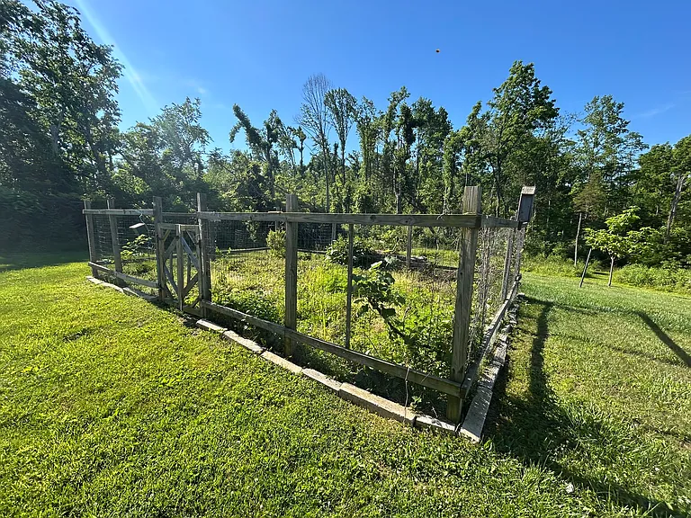 fenced garden