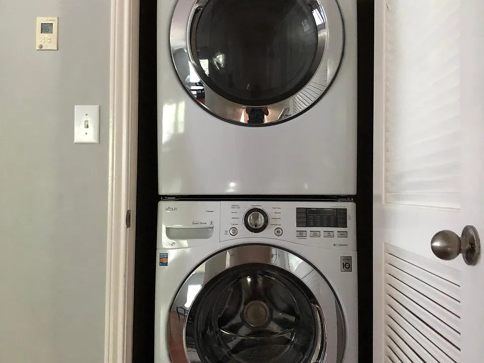 Recently updated high efficiency full size washer and dryer in-unit.