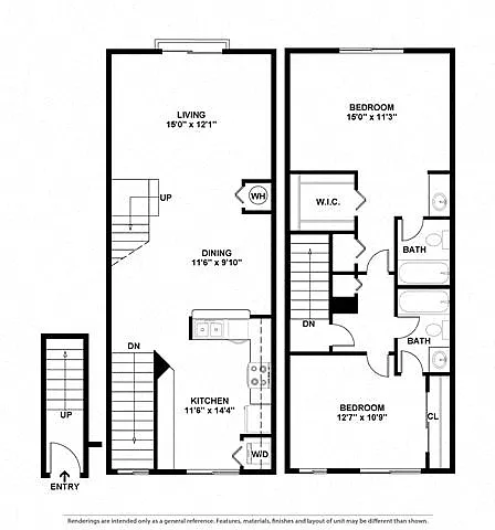 Floor plan B2B Dublin Townhome