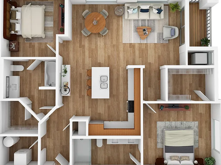 2 Bedroom | 2 Bath | 1237 SF 2 Bedroom | 2 Bath | 1237 SF
