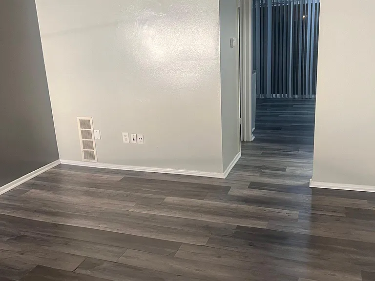 Hallway to huge kitchen!