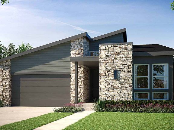 Rendering of Residence 4022 Elevation C - Mid-Century Modern