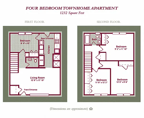Floor plan 4 Bedroom/ 2 Full Bath