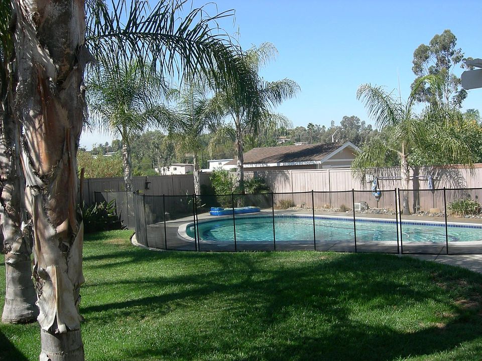 Backyard with pool/fence