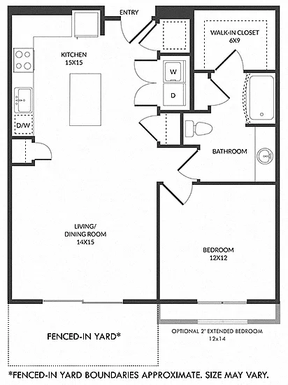 Floor plan Bend with Fenced-in Yard