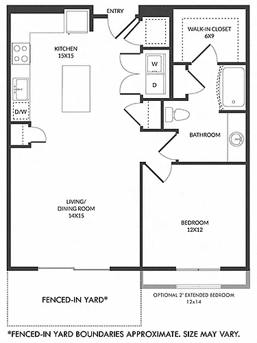 Floor plan Bend with Fenced-in Yard