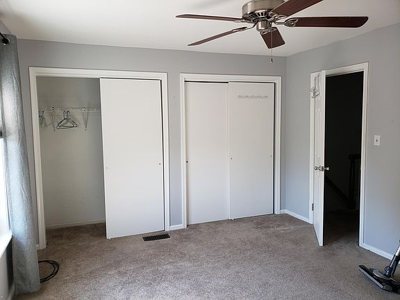 The bedroom that is available with closets