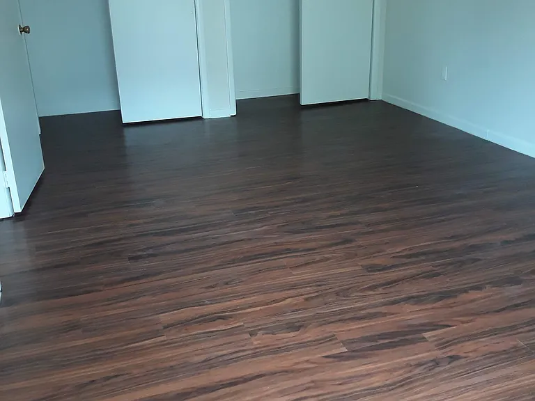 Bedroom showing two closets.