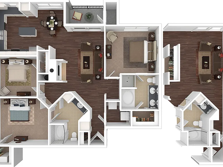 C1R Floorplan | Three Bedroom C1R Floorplan | Three Bedroom