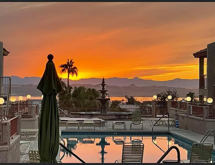 Gorgeous Sunset on the pool deck