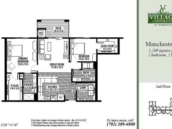 Manchester-A (Handicap Adaptable) Plan, Village Cooperative of Bismarck (Active Adults 62+)
