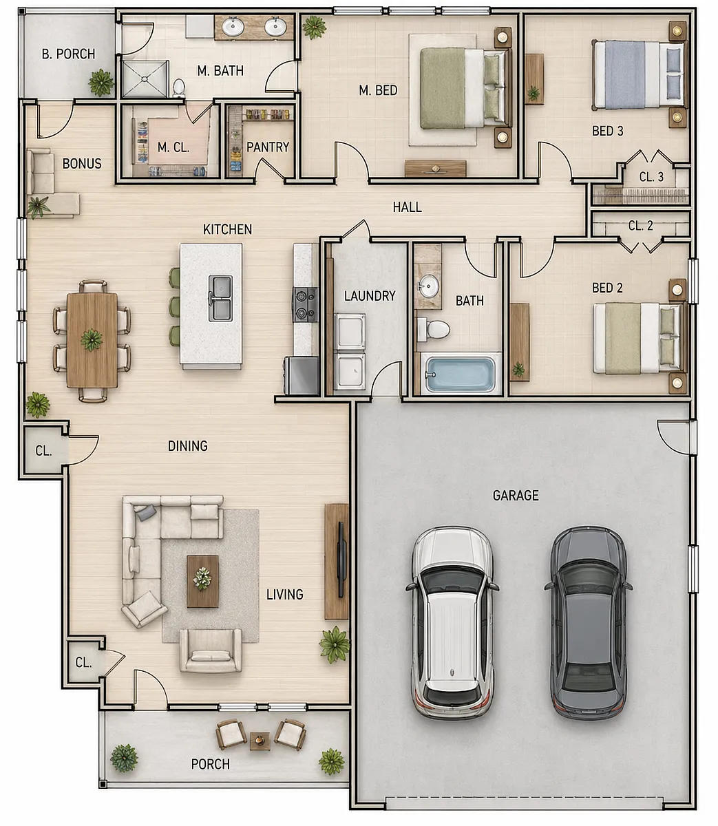Floor plan 3BR