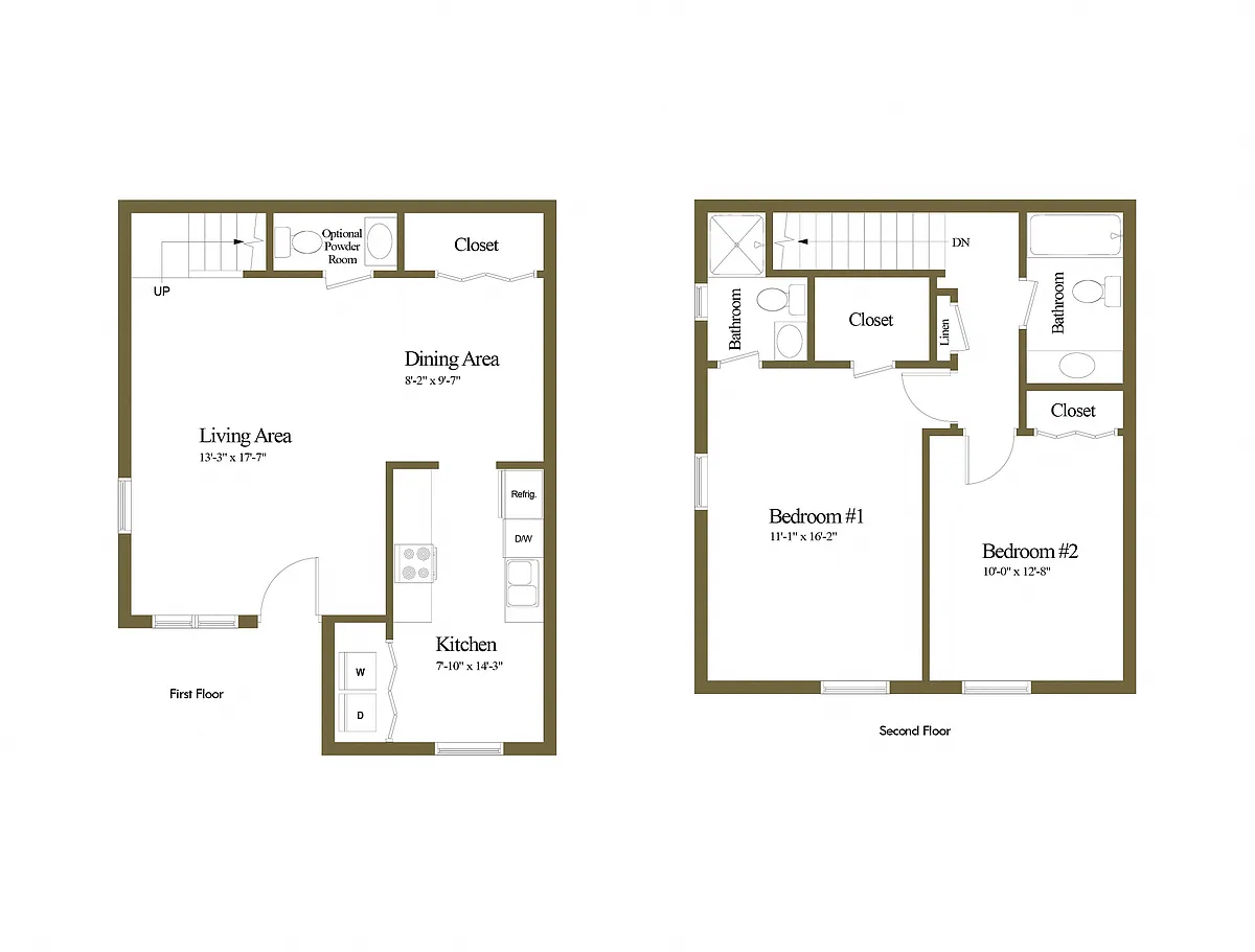 Floor plan 2 Bedroom 2 Bath