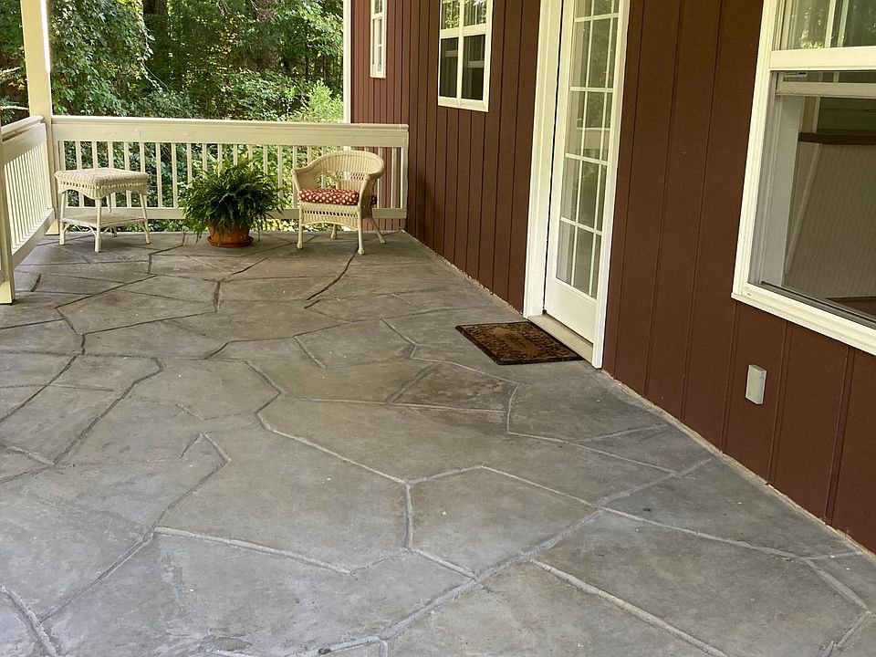 Covered Porch Facing Wooded Lot