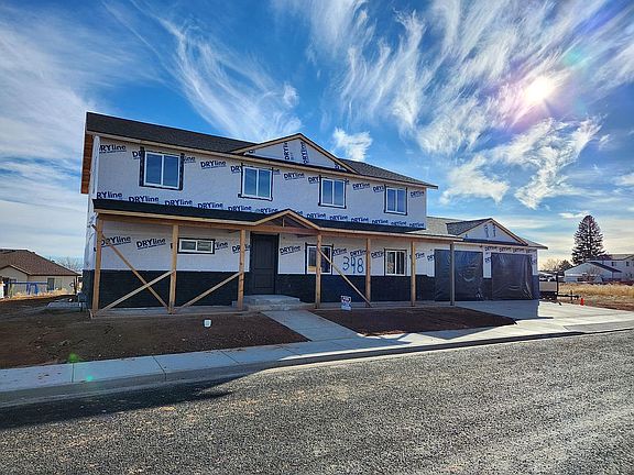 Stained wood porch post/beam
