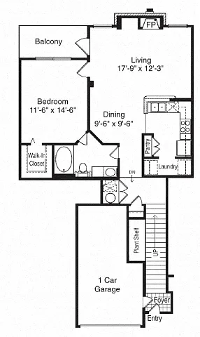 Floor plan A1 1 Attached Garage Included