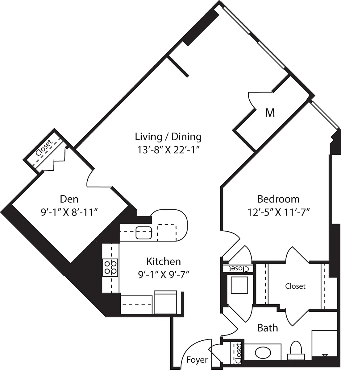 Floor plan Glover with den