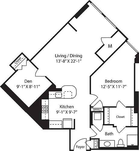 Floor plan Glover with den