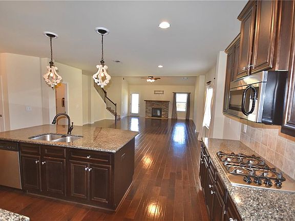 Views from kitchen into family room