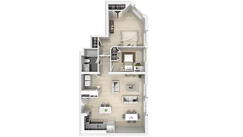Floor plan Waters Pointe 2 Bdrm - E