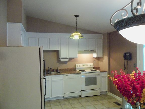Freshly painted cabinets