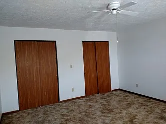 Closet wall in main bedroom.