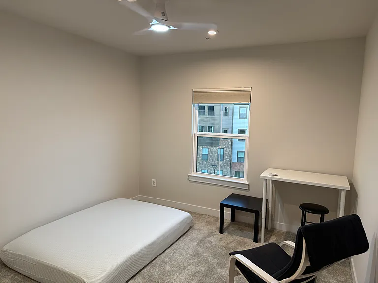 Bedroom furnished for rent. More furniture to come (bedframe, furniture for clothes, etc).