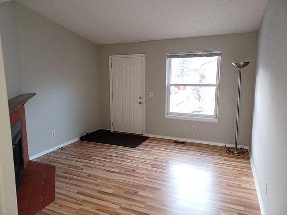 Lounge with vaulted ceiling.