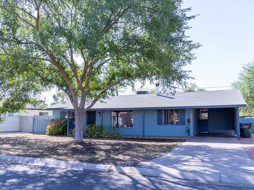 Front yard & carport